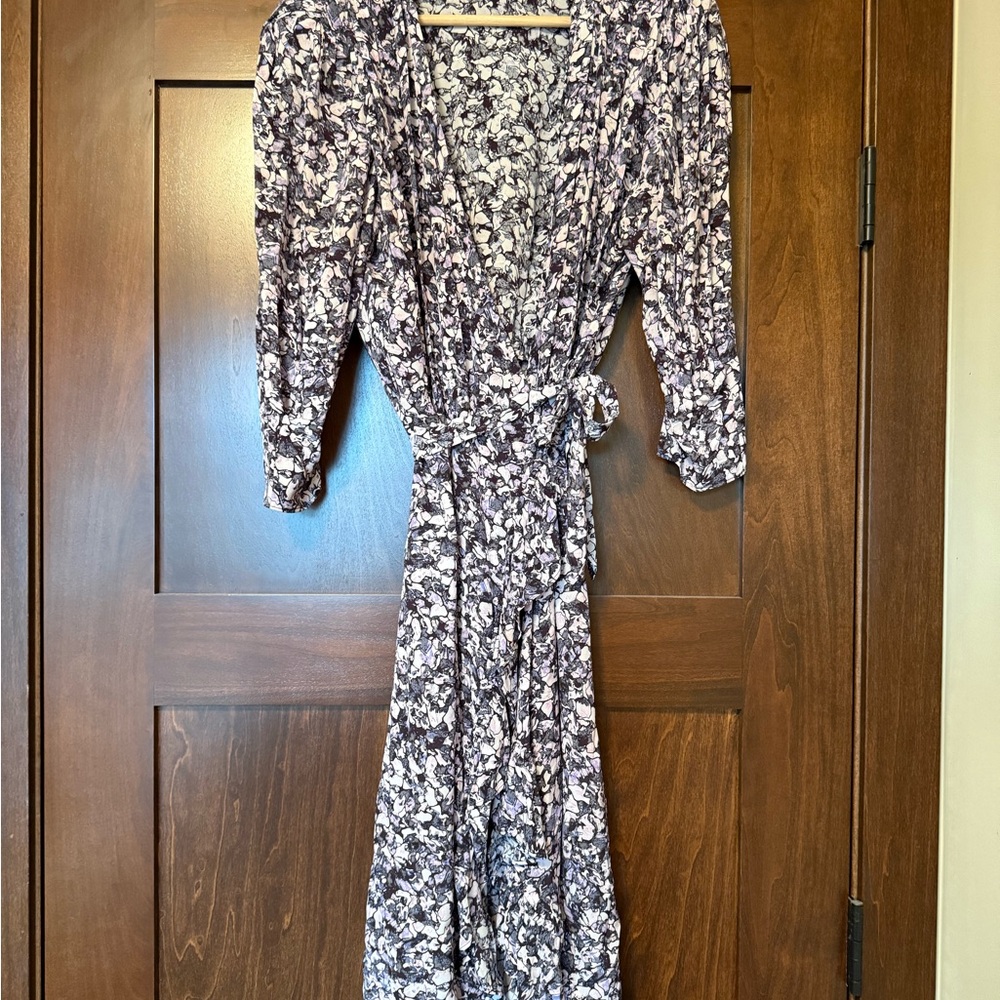 IRO Black and White Floral Long Sleeve Dress